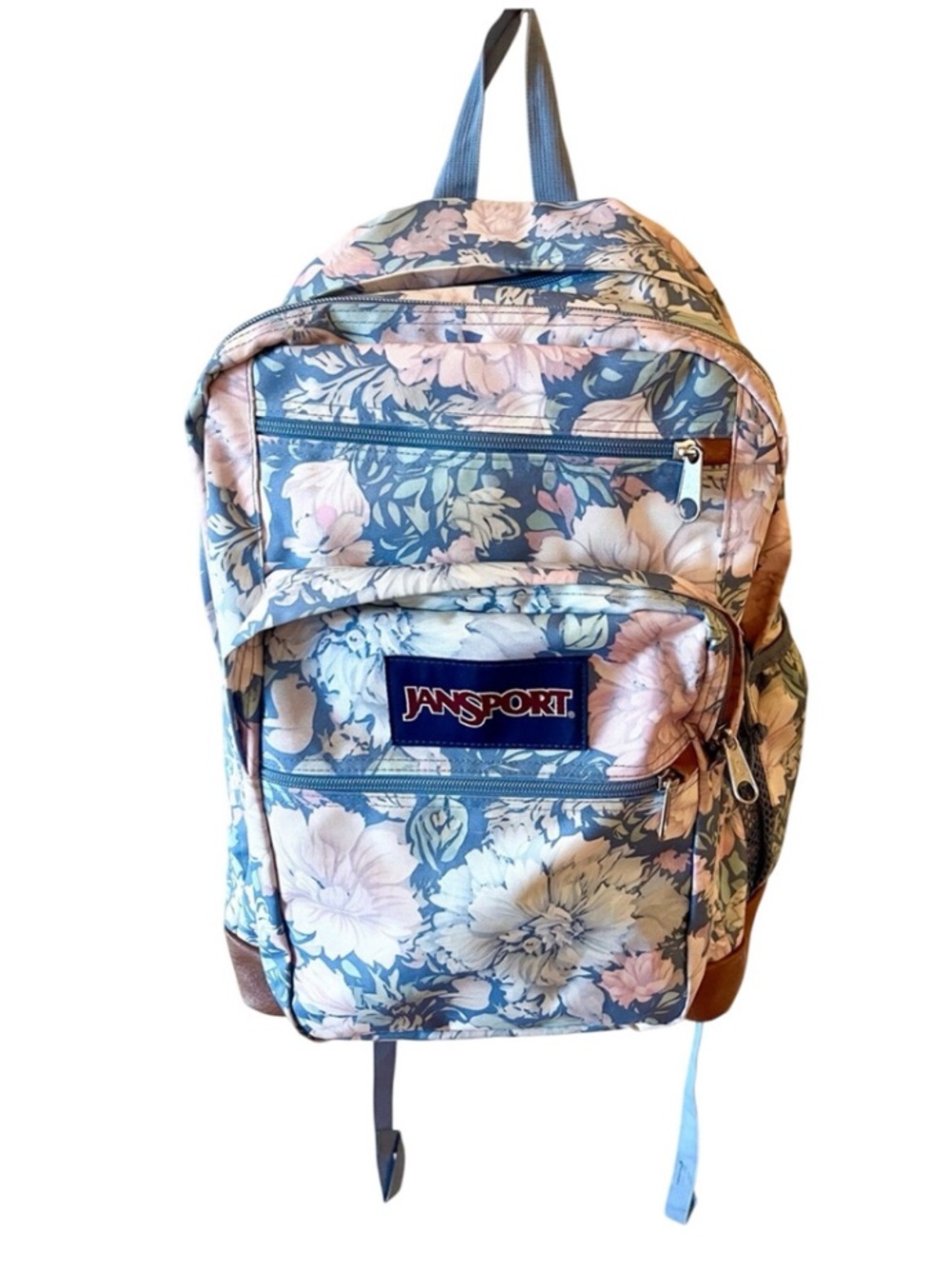 Jansport Floral Blue and Pink Backpack